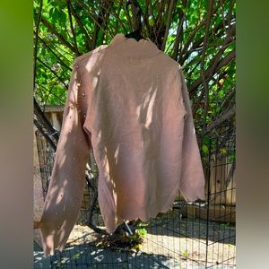 Scalloped Trim with Pearl detail Sweater